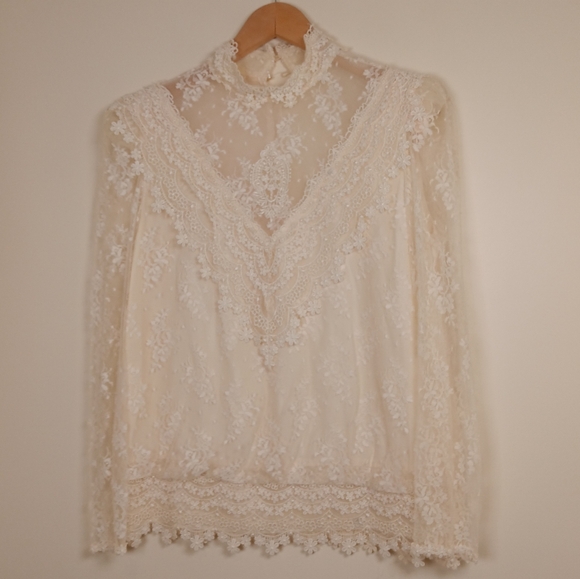Michael Marcella Tops - Michael Marcella by Barbara Chodos Vintage Victorian-Style Retro Lace Blouse
